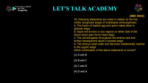 CSIR NET Life Science Previous Year Questions and Solution on Basic Concepts of Development