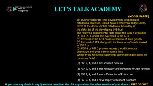 CSIR NET Life Science Previous Year Questions and Solution on Morphogenesis and Organogenesis in Animals