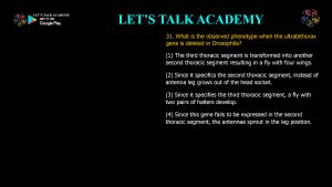 CSIR NET Life Science Previous Year Questions and Solution on Drosophila Development