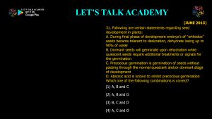 CSIR NET Life Science Previous Year Questions and Solution on Morphogenesis and Organogenesis in Plants