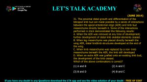 CSIR NET Life Science Previous Year Questions and Solution on Morphogenesis and Organogenesis in Animals