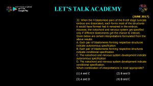 CSIR NET Life Science Previous Year Questions and Solution on Early Development in Animals