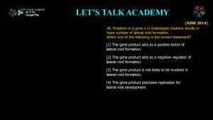 CSIR NET Life Science Previous Year Questions and Solution on Basic Concepts of Development