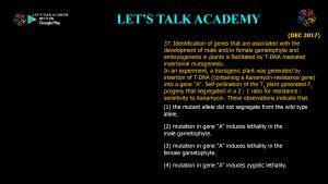 CSIR NET Life Science Previous Year Questions and Solution on Morphogenesis and Organogenesis in Plants