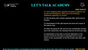 CSIR NET Life Science Previous Year Questions and Solution on Morphogenesis and Organogenesis in Animals