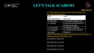 CSIR NET Life Science Previous Year Questions and Solution SECONDARY METABOLITES
