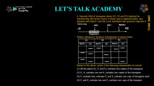 CSIR NET Life Science Previous Year Questions and Solution on Molecular Approaches for Transgene Diagnosis