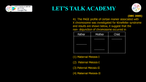 CSIR NET Life Science Previous Year Questions and Solution on CHROMOSOMES ABERRATIONS