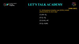 CSIR NET Life Science Previous Year Questions and Solution PHOTOSYNTHESIS
