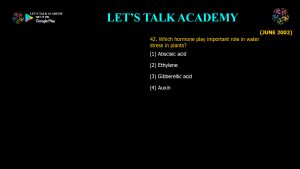 CSIR NET Life Science Previous Year Questions and Solution Plant Physiology