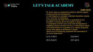 CSIR NET Life Science Previous Year Questions and Solution on Basic Concepts of Development