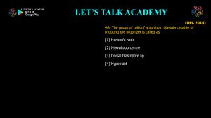 CSIR NET Life Science Previous Year Questions and Solution on Early Development in Animals