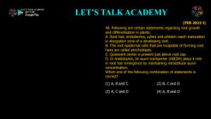CSIR NET Life Science Previous Year Questions and Solution on Morphogenesis and Organogenesis in Plants