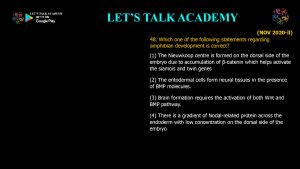 CSIR NET Life Science Previous Year Questions and Solution on Basic Concepts of Development
