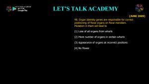 CSIR NET Life Science Previous Year Questions and Solution on Basic Concepts of Development