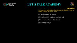 CSIR NET Life Science Previous Year Questions and Solution on Drosophila Development