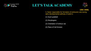 CSIR NET Life Science Previous Year Questions and Solution on Morphogenesis and Organogenesis in Plants