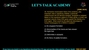 CSIR NET Life Science Previous Year Questions and Solution on Development Biology