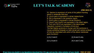 CSIR NET Life Science Previous Year Questions and Solution on Development Biology