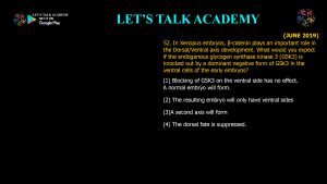 CSIR NET Life Science Previous Year Questions and Solution on Early Development in Animals