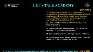 CSIR NET Life Science Previous Year Questions and Solution on Morphogenesis and Organogenesis in Animals