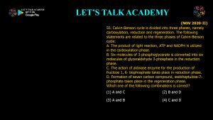 CSIR NET Life Science Previous Year Questions and Solution PHOTOSYNTHESIS