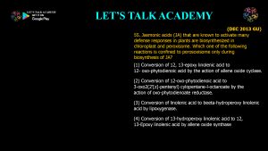 CSIR NET Life Science Previous Year Questions and Solution Plant Physiology