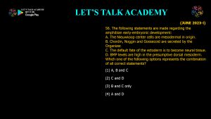 CSIR NET Life Science Previous Year Questions and Solution on Basic Concepts of Development