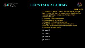 CSIR NET Life Science Previous Year Questions and Solution on Early Development in Animals