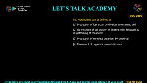CSIR NET Life Science Previous Year Questions and Solution on Morphogenesis and Organogenesis in Plants