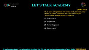 CSIR NET Life Science Previous Year Questions and Solution on Morphogenesis and Organogenesis in Animals