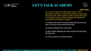 CSIR NET Life Science Previous Year Questions and Solution on Morphogenesis and Organogenesis in Animals