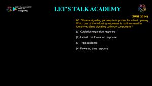 CSIR NET Life Science Previous Year Questions and Solution Plant Hormones