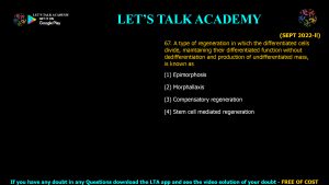 CSIR NET Life Science Previous Year Questions and Solution on Morphogenesis and Organogenesis in Animals