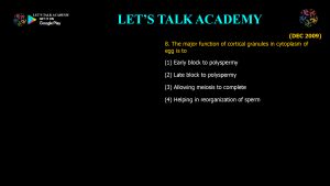 CSIR NET Life Science Previous Year Questions and Solution on Gametogenesis and Fertilization