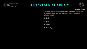 CSIR NET Life Science Previous Year Questions and Solution on Gametogenesis and Fertilization
