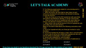 CSIR NET Life Science Previous Year Questions and Solution on Morphogenesis and Organogenesis in Animals