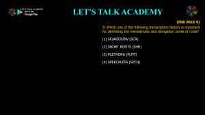 CSIR NET Life Science Previous Year Questions and Solution on Morphogenesis and Organogenesis in Plants