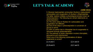 CSIR NET Life Science Previous Year Questions and Solution Plant Physiology