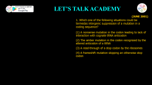 CSIR NET Life Science Previous Year Questions and Solution on MUTATION