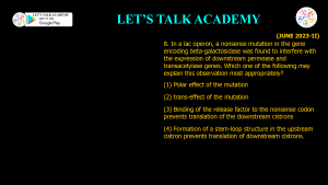 CSIR NET Life Science Previous Year Questions and Solution on MUTATION