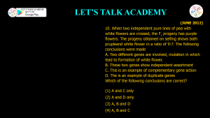 CSIR NET Life Science Previous Year Questions and Solution on EXTENSION OF MENDELIAN PRINCIPLES