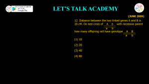 CSIR NET Life Science Previous Year Questions and Solution on GENE MAPPING METHODS