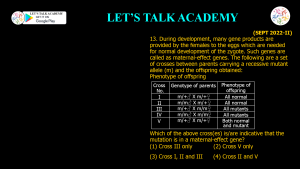 CSIR NET Life Science Previous Year Questions and Solution on EXTRA CHROMOSOMAL INHERITANCE