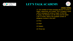 CSIR NET Life Science Previous Year Questions and Solution on QUANTITATIVE GENETICS