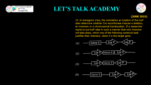 CSIR NET Life Science Previous Year Questions and Solution on RECOMBINATION