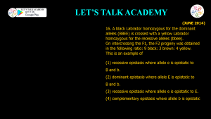 CSIR NET Life Science Previous Year Questions and Solution on EXTENSION OF MENDELIAN PRINCIPLES