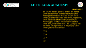 CSIR NET Life Science Previous Year Questions and Solution on Genetics