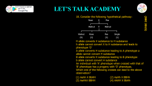 CSIR NET Life Science Previous Year Questions and Solution on EXTENSION OF MENDELIAN PRINCIPLES