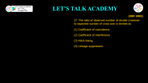 CSIR NET Life Science Previous Year Questions and Solution on GENE MAPPING METHODS